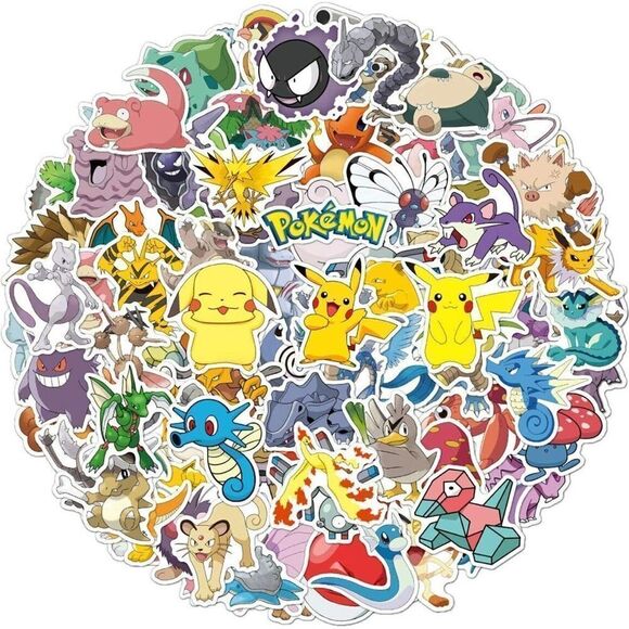 Lot of 50 Random Vinyl Pokémon Stickers - Picture 7 of 8